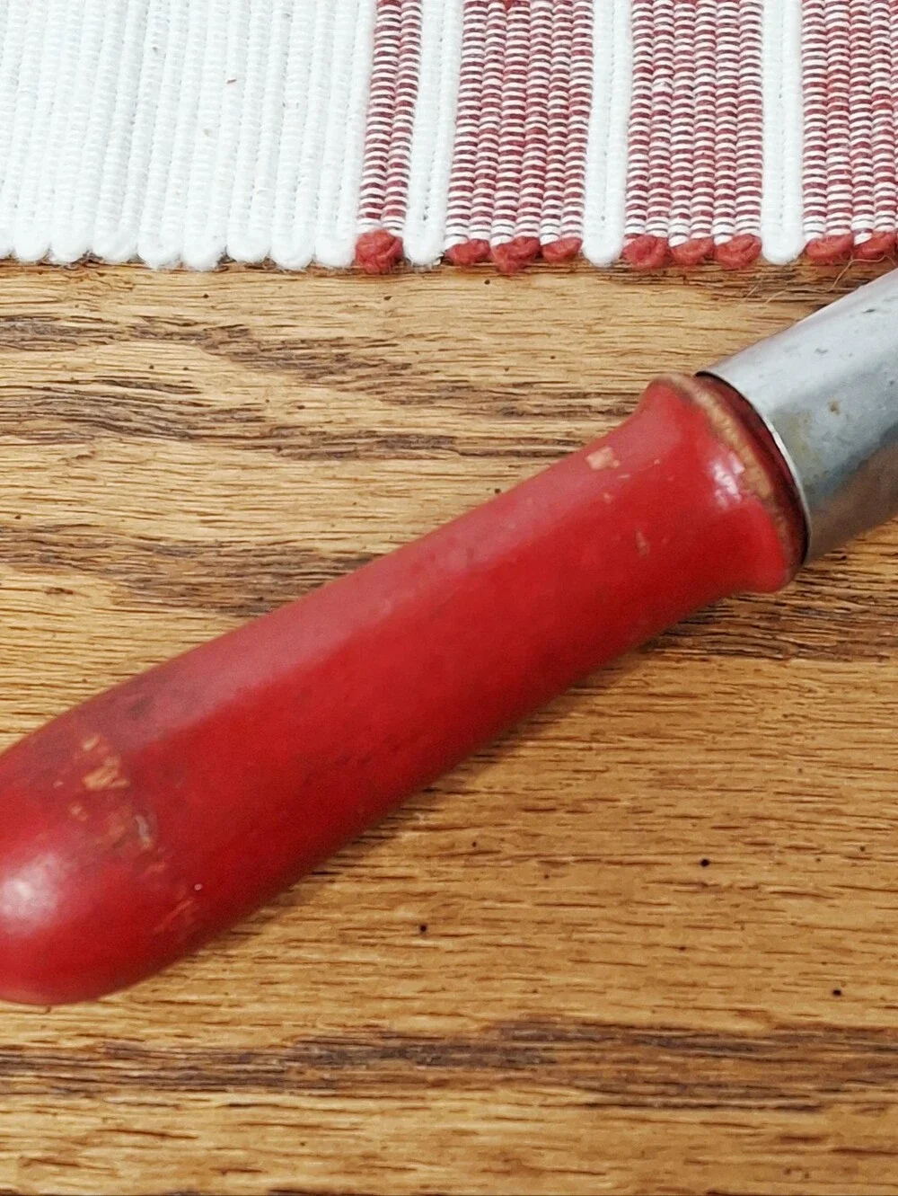 Vintage Red Potato Vegetable Fruit Peeler Corer Serrated Kitchen Collectible